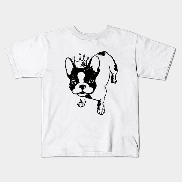 French bulldog Kids T-Shirt by Pendientera